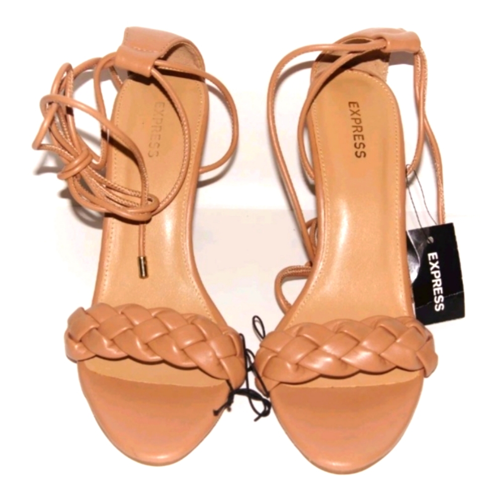 Gladiator Tribal Strappy Lace Up Open Toe Bootie 4" Heels Sandals Size 9
